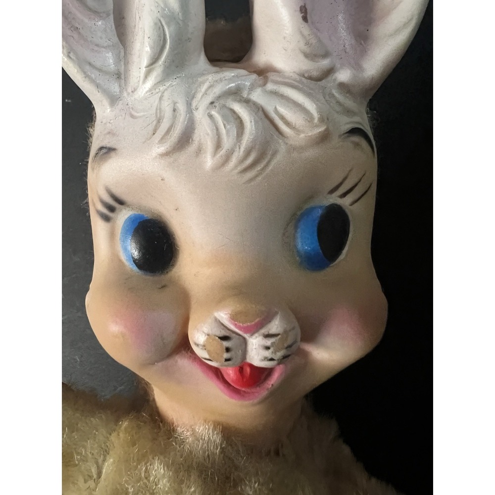 Rushton Star Creation Vintage Rabbit Doll MCM 1964 Rare Musical WORKS Creepy